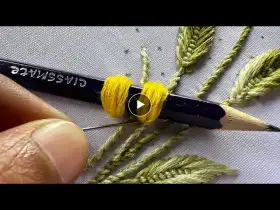 Very unique hand embroidery design|latest hand embroidery trick|kadhai design
