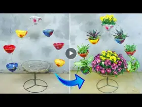 Beautiful flower pots made from plastic bottles - Growing flowers in plastic bottles