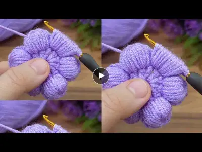 100 0' New Beauty. ... Let's Wach How to Make Tunisian Crochet Flowers For Beginners #crochet