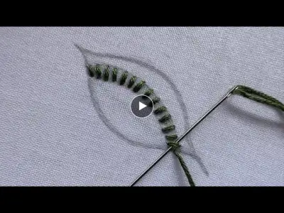 Sensational leaf hand embroidery design|how to start hand embroidery design|embroidery