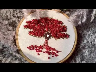 Tree blossom embroidery pattern || embroidery for beginners || Let’s Explore