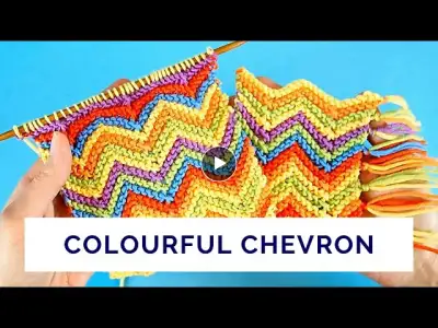 Multicoloured Chevron + Three Ways to Deal with Yarn Tails