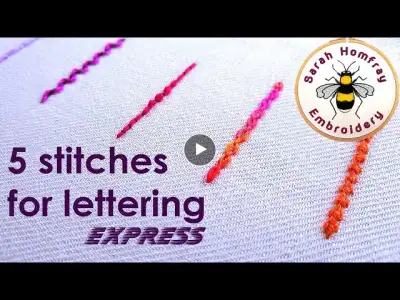 FIVE stitches for lettering - EXPRESS VERSION | How to embroider letters by hand