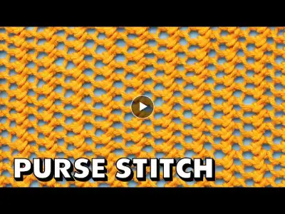 PURSE STITCH for Beginners (Best Beginner Knit Stitches)
