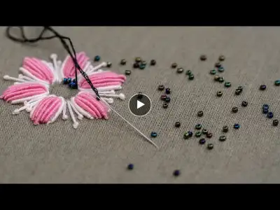 3D Great Flower Embroidery | Artistic Stitching Ideas