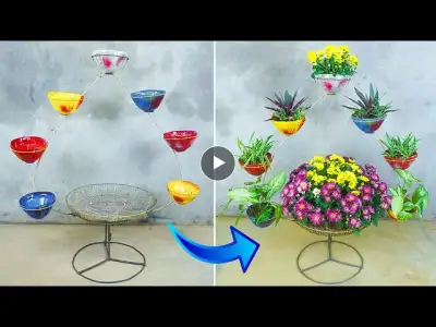 Beautiful flower pots made from plastic bottles - Growing flowers in plastic bottles