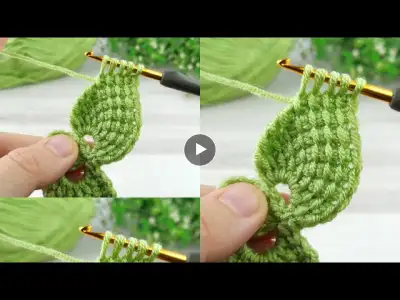 Wow, you will love what I made! Autumn breeze crocheted leaf patterned flower making #crochet #knit