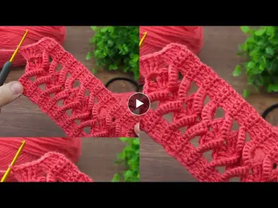 wow.. new model!!! Very easy tunisian crochet bandana making. let's learn together #crochet